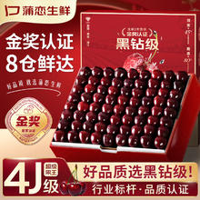 蒲恋 智利进口车厘子5kg4J级黑珍珠樱桃水果礼盒礼品 5斤(净重) 分享礼盒 巨无霸果王4J级