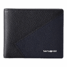 新秀丽（Samsonite）男士拼色短钱包时尚商务牛皮革钱夹卡包男士生日礼物TK6