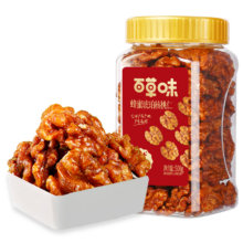 百草味 蜂蜜琥珀核桃仁 500g 罐装即食熟坚果干果零食