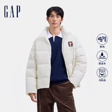 Gap 男女装防风防泼水刺绣logo立领羽绒服