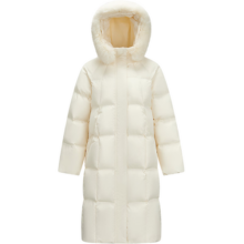 森马（Semir）陈都灵90绒子羽绒服女长款可拆卸大毛领甜美外套25冬109725113006