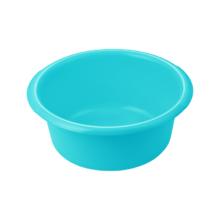 茶花 脸盆塑料盆大号加厚塑料盆子 1个装中号粉蓝