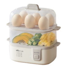 小熊 Bear ZDQ-D12R3 煮蛋器 蒸蛋器 多功能迷你电蒸锅 2-3人用 单双层早餐神器
