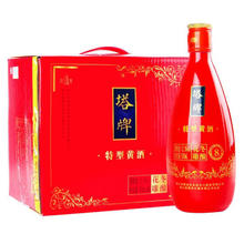 淘金币可用：塔牌 冬酿花雕8年 特型黄酒 500ml*6瓶 礼盒装