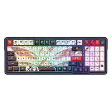 红龙 KS99 98键 2.4G蓝牙 多模无线机械键盘 蓝白 龙舞轴 RGB