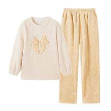 都市丽人内衣秋冬加绒睡衣女套装加厚家居服*任选2件