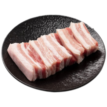 京觅 黑猪五花肉条 净重4斤 去皮 五花肉