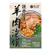 首购、PLUS：良工坊 陕西风味 羊肉泡馍515g/盒