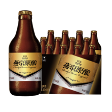 燕京啤酒 小黑金 臻享原酿12°P白啤酒 300ml*12瓶