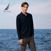 NAUTICA 男装25秋冬经典百搭亲肤保暖长袖POLO男KE5301 藏青色4NV L
