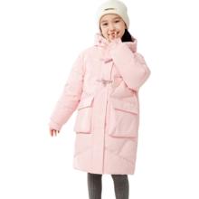 ABCKAIA 女童羽绒服中长款 加厚防寒冬装