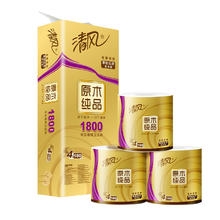 清风 原木金装 卷纸 4层180g10卷