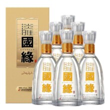 今世缘 淡雅国缘 42度浓香型白酒 500ml*6瓶整箱装 宴请送礼