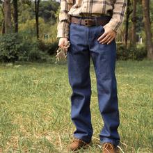 Wrangler 美式复古 原色未脱浆重磅宽松直筒牛仔裤 13MWZ