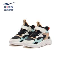 鸿星尔克 儿童加棉运动鞋正黑/微晶白/天青色 -偏小1码 35