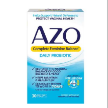Azo 女性益生菌口服 改善瘙痒异味白带 平衡菌群增强抵抗力 30粒