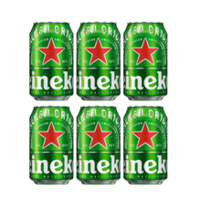 喜力经典系列330ml*24罐装全表酿造听装罐装啤酒出游聚餐国货 喜力经典 330mL *6听