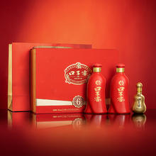 口子窖 六年型 50度 兼香型白酒 550ml*2瓶+100ml*1瓶 礼盒装