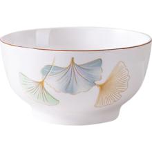 京喜 银杏时光 家用陶瓷碗 5英寸4个