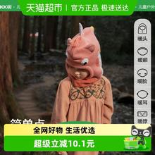 88VIP会员：kk树 儿童帽子秋冬圣诞麋鹿围脖护耳一体围巾婴儿防风a