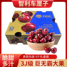 趣尝鲜 智利进口车厘子 3J 5斤装 30-32mm 新鲜水果源头直发 包邮