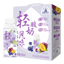 莫斯利安 莫斯利安风味减糖轻酸奶 200g 常温酸奶 10盒 蓝莓西梅