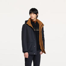 京东PLUS：劲霸男装 鹅绒纯色连帽休闲中长版茄克羽绒服|VRJE4180