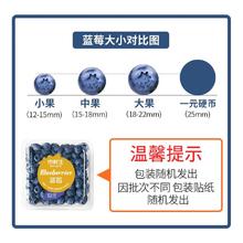 京鲜生 国产蓝莓 4盒装 果径18mm+ 新鲜水果 源头直发包邮