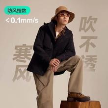 京东京造 穿山甲500冲锋衣锋衣男女防污防水三合一外套春秋夹克 曜石黑 L