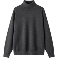 gxgjeans 美式纯色打底高领毛衣线衫 25年冬新品 深灰色