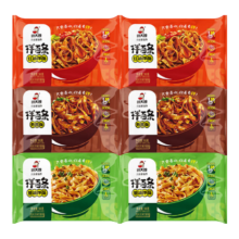 顾大嫂 非油炸免煮方便面 干拌面家庭装 三口味混合6袋装