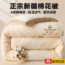 浪莎（LangSha）新疆棉花被子冬季棉被全棉加厚 8-10斤  150x200cm冬被【重约6斤】