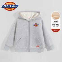 Dickies 童装男童加绒外套 秋冬款 休闲运动上衣 灰/DK红标K 110cm