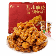 比比赞 小麻花礼盒混合味 888g 情人节休闲零食 独立包装饼干蛋糕点心早餐