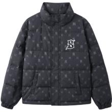 gxg.jeans 男装冬季老花满印立领短款羽绒服 黑色 XL (180)