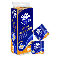 维达 蓝色经典有芯卷纸4层200克10卷纸巾