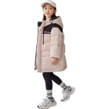 ABC KAIA 女童羽绒服 130 粉红色 中长款加厚外套