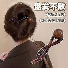 唐芙妮 咖色珠一字夹 10109162490833