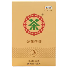 中茶牌 湖南安化黑茶 金花茯砖茶 2024年 350克 单盒装