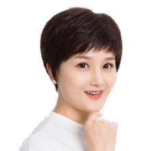佰丝堂假发女短发自然全头套中老年女士妈妈真人发丝手织真发纹理发透气 深棕色 【全手织精品网】 短发 均码