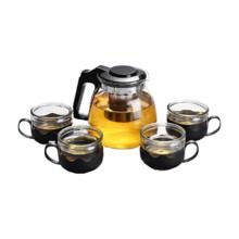 京东物流 茶壶套装 玻璃茶具 1000ml壶+4杯子 耐高温带滤网