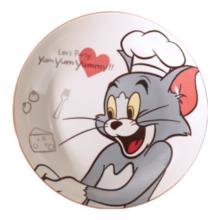 猫和老鼠 陶瓷盘子 汤姆8英寸 釉下彩卡通餐具 可微波