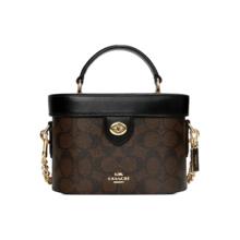 COACH 女包奢侈品包包轻奢经典盒子包 78277IMAA8深棕色