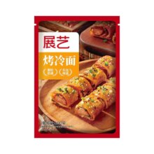 展艺 东北烤冷面片 500g*2袋 约20片 赠调味酱200g
