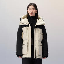 波司登 奥莱冬季短款连帽羽绒服男女同款连帽工装加厚防风保暖