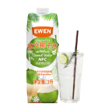 意文 100%椰子水 NFC椰青果汁饮料 泰国进口 1L*1瓶