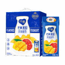 PLUS会员：纯甄 芒芒西柚酸奶 200g*10盒 礼盒装
