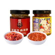 闭眼买：虎邦 鲜椒牛肉蒜蓉辣酱中辣 200g*2瓶