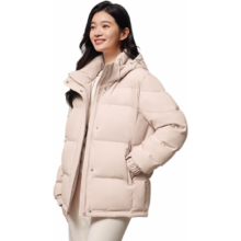 鸭鸭 YAYA 蓄热短款羽绒服女 米色 M 110-125斤 2025冬季新款