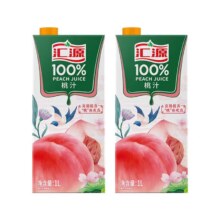 汇源 100%果汁 橙 苹果 桃 阳光柠檬 混合纯果汁饮料 1L*2盒装